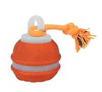 Genérico Automatic Dog Rolling Ball, Battery Powered Interactive Toy, 3.15x2.36 Inches, Colorful Chew Ball Rope, Motion Activated Fun, for Exercise, Chewing and Relaxation (Multicolor)