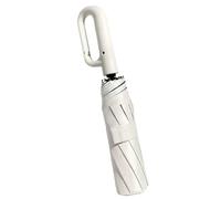 Genérico Automatic Folding Umbrella-Automatic UV Protection Umbrella 70cm | Sun, Carabiner Handle Compact Portable Folding For Rain & Sun Women Men