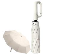 Genérico Automatic Folding Umbrella - Wind Resistant Rain Umbrella | Compact Travel with Auto Open Close Button, UV Blocking Canopy with Carabiner Grip Handle, Weather Protection Accessory