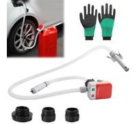 Genérico Automatic Fuel Transfer Pump with Auto-Stop,3 Tank Adapter,Battery Powered,51" Hose,9.08L per Min Fast and Safe Portable Gas Can Pump for Oil,Diesel,Gasoline