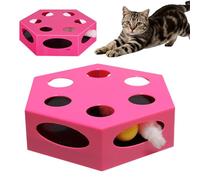 Generico Automatic Interactive Cat Toy, Smart Moving Kitten Teaser Wheel, Electric Self Entertainment Toy, Indoor Exercise Boredom Enrichment, Stimulation Play Kitty Seek