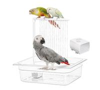 Genérico Automatic Parrot Bath, Adjustable Water Pressure Bird Bath, Parakeet Shower Fountain with Pump, Indoor Circulating Water Bathtub, Perfect for African Grey & Cockatiel Birds
