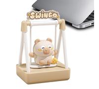 Genérico Automatic Swinging Capybara Figurine - Panda Hybrid Toy, Solar Powered, Kids Interactive Desk Decor, Novelty Table Centerpiece | for Car