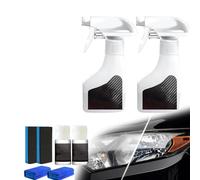 Genérico Automotive Headlamp Restoration Fluid Oxidized, Multifunctional Headlight Cleaner, Removes Yellowing & Oxidation, Durable Headlight Repair Kit for All Vehicle Types (2 PCS)