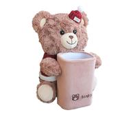 Genérico Automotive Tissue Dispenser - Bear Shaped Plush Garbage Bin, Interior Accessory | 30cm Soft Fabric Build Lightweight Design, Center Console Decor Solution Truck Suv Sedan Rv Driving