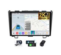 Genérico Autorradio Android 14 2 DIN para Honda CRV CR-V 3 RE 2006-2012, con CarPlay, Android Auto, Pantalla táctil 2K de 9,5 Pulgadas, navegación GPS, WiFi 4G, Bluetooth, FM, RDS y cámara Trasera (2