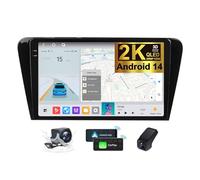 Genérico Autorradio Android 14 para Skoda Octavia 3 A7 2013-2018 con CarPlay, Android Auto, Pantalla táctil de 10 Pulgadas 2K (2000 x 1200), estéreo 4G WiFi con Bluetooth/DSP/FM RDS/SWC + DVR de Reve