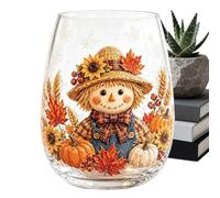 Generico Autumn Harvest Glassware - Heat-Resistant Whiskey & Water Glass | Cristal resistente al calor | 11,6 cm Anti-Tip Design | Seasonal Harvest Table Decor For Whiskey, Water
