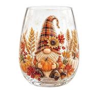 Generico Autumn Harvest Glassware - Heat-Resistant Whiskey & Water Glass | Cristal resistente al calor | 11,6 cm Anti-Tip Design | Seasonal Harvest Table Decor For Whiskey, Water