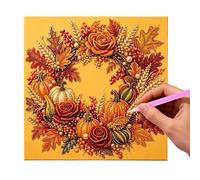 Genérico Autumn Pumpkin Diamond Art Kit 30cm 3D Pearl Craft For Home Decor