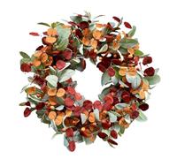 Genérico Autumn Wreath, Harvest Fall Wreaths, Orange Berry Garland Wall Decor, Home Seasonal Decor For Holidays, For Outdoor Porch Cabinet Entrance Window Kitchen Indoors Outside