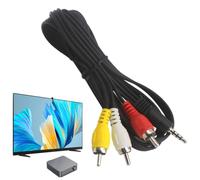 Generico Aux de 3,5 mm - Adaptador divisor macho a macho | de salida de audio universal para TV, ordenador, videocámara digital, coche, altavoces, auriculares, teléfonos y reproductores de música