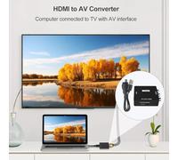 Genérico AV Cable for TV, 1080P Video Adapter, Audio Converter Cable: High-Definition AV Adapter for TVs, Game Consoles, Laptops, and TV Boxes, Easy Connection for Home Entertainment Systems
