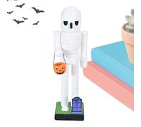 Genérico Avellana de halloween, Madera 25 cm | Adorno de avellano con diseño aterrador, pantalla para oficina y estantes, figura animatrónica de halloween | Piñas de Bolsos de Regalo Hałlo