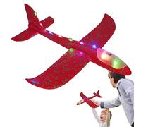 Genérico Aviones Planeadores Espuma Niños - Avión Luminoso Lanzamiento Manual | Planeador Grande 48cm | Juguete Exterior Fácil De Volar para Acrobacias, Vuelo Directo Y Juegos Divertidos Aire Libre