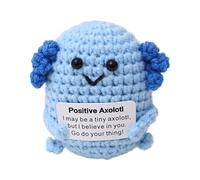 Genérico Axolotl Doll - Plush de Apoyo Emocional, Mini Juguete Tejido | Decoración de Almohadas de Crochet Positivo Lindo Regalo Hecho a Mano cumpleaños