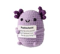 Genérico Axolotl Doll - Plush de Apoyo Emocional, Mini Juguete Tejido | Decoración de Almohadas de Crochet Positivo Lindo Regalo Hecho a Mano cumpleaños