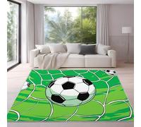 Genérico Azul Blanco Alfombras para Sala de Estar, Lavables, Antideslizantes 120 x 180 cm, Dormitorio Cocina Alfombra de Interior de Pelo Corto Fantasía Dibujos Animados Patrón Conejo Alfombras