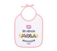 Genérico Babero Bebé Mis Abuelo Abuela Abuelos Molan Mogollón Ajustable Rosa Azul Niño Niña (Abuela)