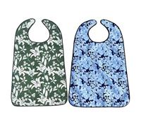 Genérico Baberos Para Adultos | 2 Unidades Baberos Doble Capa Impermeable Para Comer,Protector de Ropa Lavable Reutilizable - Para Personas Mayores Durante Comidas Y Rehabilitación