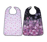 Genérico Baberos Para Adultos Mujeres | 2 Unidades Baberos Impermeables Doble Capa Para Comer - Protector de Ropa Lavable Reutilizable - Para Personas Mayores Durante Comidas Y Rehabilitación