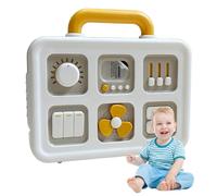 Genérico Baby Activity Board - Sensory Toys Toddler Learning Fine for Motor Skills Function, Educational Play with Interactive Features, Travel Busy Toy for 1 Year Old Children 9.65x8.46x1.97 Inches