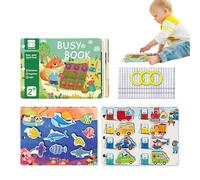 Genérico Baby Activity Book, Baby Books Toys - Tocar los libros de papel, Actividades de aprendizaje preescolar Juguetes educativos interactivos para bebés y niñas