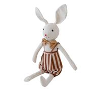 Genérico Baby Bunny Stuffed Animal Plush Toy, Adorable Realistic Rabbit with Bow Tie, Soft Portable Bunny Stuffy Wearing Bib Shorts, Soothing Comfort Toy for and Kids, for Nursery an