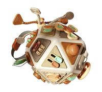 Genérico Baby Busy Cube - Sensory Activity Toy for Early Skill Development, Parent-Child Interaction with Educational Features, Busy Cubes for Carseat Plane Travel Kindergarten School, Safe Wood Col
