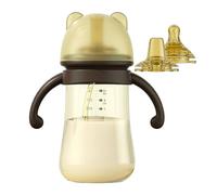 Genérico Babŷ Sippy Cup, Anti-Colic Sippÿ Cüp Ŵith Weighted Straw, Lightweight Heat-Resistant Toddlêr Čup With Handles, Large Mouth For Ice Cubes Solids, For 12+ Months, 6.69x4.45x2.76 Inches,