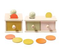 Genérico Baby Toys, Learning Puzzle, Toddler Game, Object Permanence Toy with Colorful Shapes and Drawers for 1 Year Olds, Early Preschool Educational Activity Cognitive Skill Sensory Pink