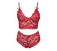Genérico Babydoll Mujer Sexy LenceríA,LenceríA Sexy Mujer,Traje de Cabestrillo de Puntos Ajustable en el Pecho Ropa Interior Interesante Perspectiva de Encaje de Mujer Sexy Envoltura íntima