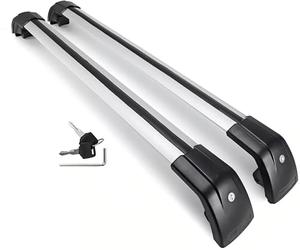 Genérico Bacas Portaequipajes 2 Barras Transversales para Portaequipajes De Techo, Barras De Carga Bloqueables para X5 G05 2019-2025 Carriles Techo(Negro Plata)