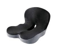 Genérico Back and Seat Cushion, L-Shaped Chair Pad, Memory Foam Support, Lumbar Comfort Design, Tailbone Pressure Relief, Ideal for Offices, Dorm Room, Truck, Elderly, Adults, Black/Gray