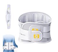 Genérico Back Support, Breathable Spinal Lumbar Support, Waist Trainer, Posture Correction, Unisex (Gray,X-Large)