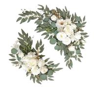 Genérico Backdrop Flowers 2 Pieces Reusable Rose Flowers Greenery Garland