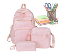 Genérico Backpack for Girls, 3-Piece Set, Kids Cartoon Bookbag, School