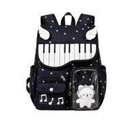 Genérico Backpack Piano - Bookbag with Decorative Pendant | Scene Backpack | Music Note Backpack Aesthetic Cute Large Capacity Comfortable Shoulder Straps Durable and Wear-Resistant