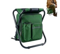 Genérico Backpack Stool for Adults - Foldable Camping Chair with Storage Bag | Heavy Duty Oxford Fabric with Aluminum Frame, Portable Hiking Seat for Fishing Travel Outdoor Activities