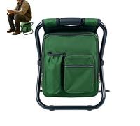 Genérico Backpack Stool For Adults - Portable Folding Seat For Camping Hiking Fishing | Heavy Duty Fabric Pack with Frame, Outdoor Seating Solution, Travel Storage Chair Combo