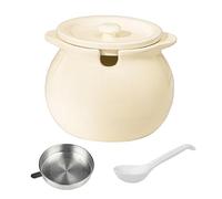 Genérico Bacon Grease Container - Kitchen Oil Storage Jar for Frying | Metal Canister with Fine Mesh Filter, Spill Limiting Pour Spout, Countertop Fat Saver for Cooking and Baking Use 6.3x6.3x5.51 in