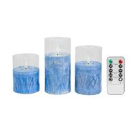 Generico Bacteriebetriebene Kerzen | 3er-Set Mit Fernbedienung Und Timer | Flammenlose, Flackernde Kerzen Für Warmes Licht | Für Zuhause, Büro, Party, Geburtstag, Halloween, Weihnachten, Hochzeit