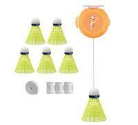 Genérico Bádminton del Rebote,Entrenador del Rebote bádminton, Práctica de Equipo de bádminton en Solitario, Juego de portátil para Entrenamiento de Agilidad con Cordones elásticos para Parques i