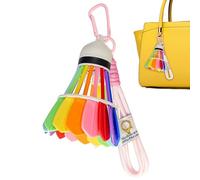 Genérico Badminton Key Chain | Colorful 3D Printed Mini Charm Pendant -Heartfelt Festive Badminton Ball Keyring Bag Charm Versatile,for Women Men Kids Adults Teen Family Collectors