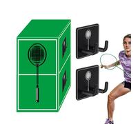 Genérico Badminton Racket Hook, Wall Mount Stand, Portable Size for Home Setup, Strong Steel Detail, Sports Organizer Feature, Gym Utility for Garage Bedroom Court Equipment Storage
