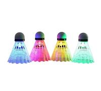 Genérico Badminton Shuttlecock - LED Light Up Set, Glow In Dark Training Equipment with Bright Night Visibility Outdoor Play Fun Feature, Resistant Build, Ideal for Beginners Kids Backyard Pract