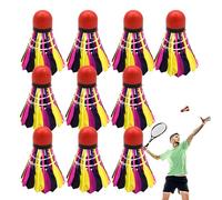 Genérico Badminton Shuttlecocks - 10-Pack Colorful Duck and Rubber Balls | Stable, Windproof Shuttle For Indoor Outdoor Practice | Youth Players Amateur Training Recreational