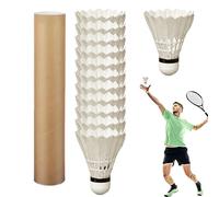 Genérico Badminton Shuttlecocks - Good Flight Recreational Shuttles for Indoor Outdoor Play | 12-Pack Badminton Shuttlecock with Great Stability and Durability for Backyard