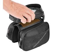 Genérico Bag For Bike - Nylon Waterproof Phone Holder, Touchscreen Frame Pack, Storage | Ideal Road Mountain City Cycling Electric Scooter Men Women Outdoor Gear Tools Keys Water Resistant Convenient