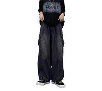 Genérico Baggy Jeans,Pantalones De Mezclilla De Carpintero De Trabajo Duraderos con Bolsillos Utilitarios para ConstruccióN Pesada Y Actividades Al Aire Libre